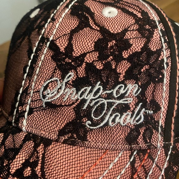 Snap on Tools Pink and Black Lace hat rare - Picture 5 of 5